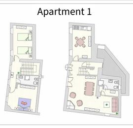 A selection of 2-3 bedroom apartments with shared pool near Florence, Sleeps 4-6